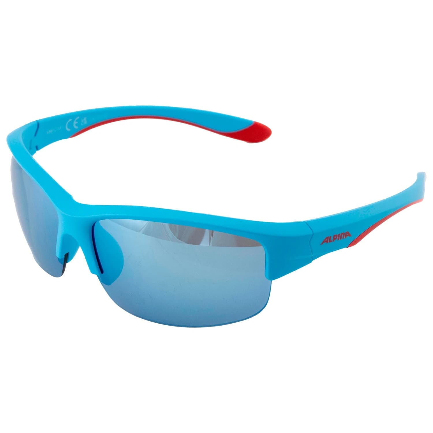 Детски слънчеви очила Alpina Kid's Flexxy Youth HR Mirror Cat 3 Sunglasses - Blue / Red Matt / Blue Mirror