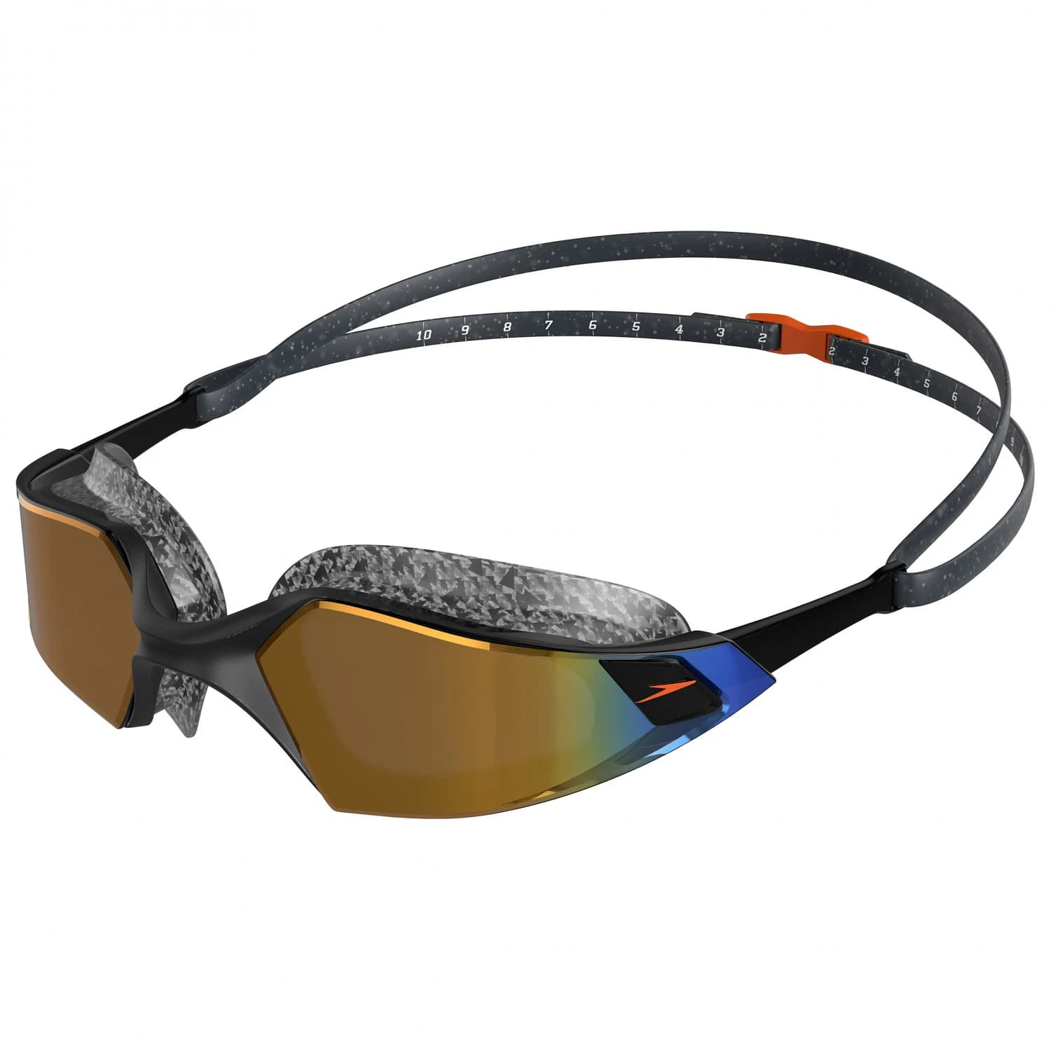 Плувни очила Speedo Aquapulse Pro Mirror Swimming goggles - Oxid Grey / Black / Orange Gold