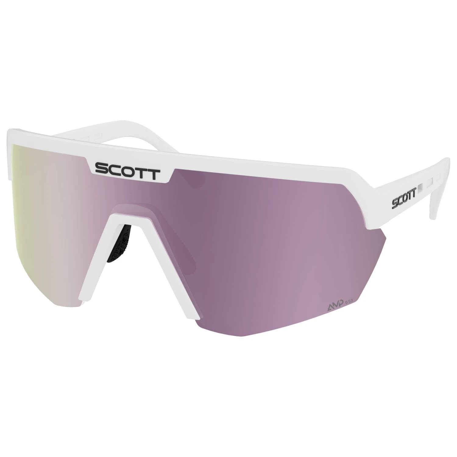 Очила за колоездене Scott Sunglasses Sport Shield S3 Cycling glasses - White Matt / Glas: AMP Lavender Chrome