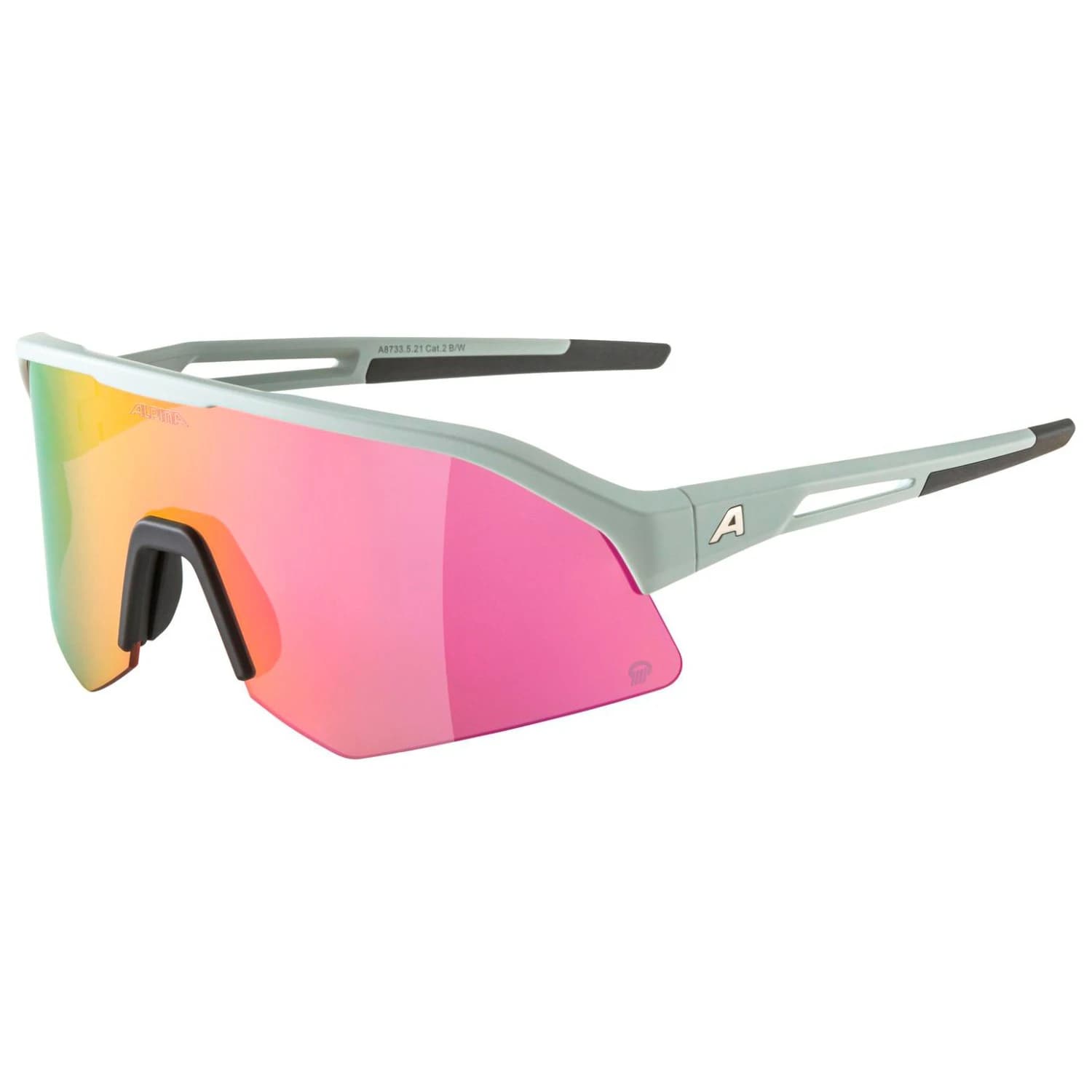 Очила за колоездене Alpina Sonic HR Q Mirror Cat. 2 Cycling glasses - Smoke / Grey Matt / Q Pink / Pink Mirror