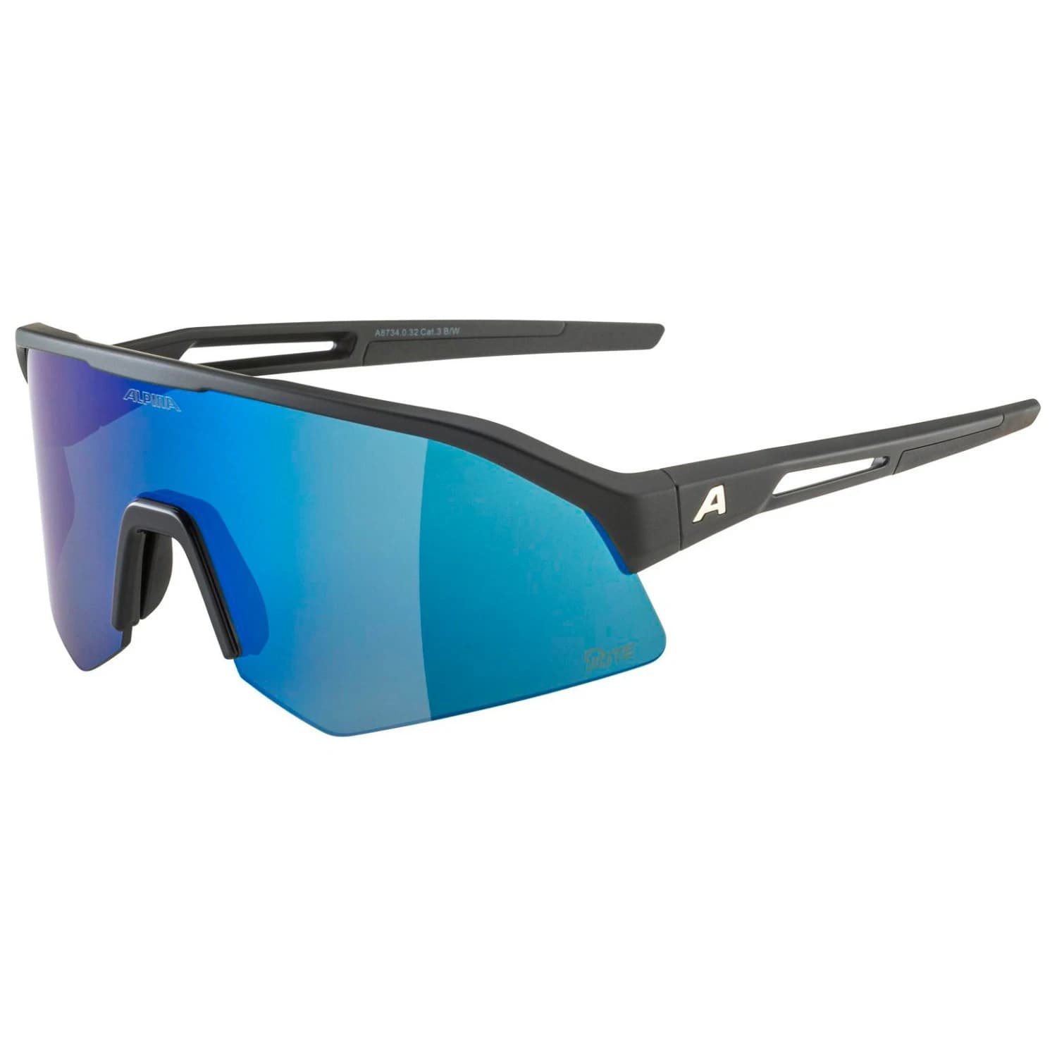 Очила за колоездене Alpina Sonic HR Q-Lite Mirror Cat. 3 Cycling glasses - Black Matt / Q-Lite Pink / Blue Mirror