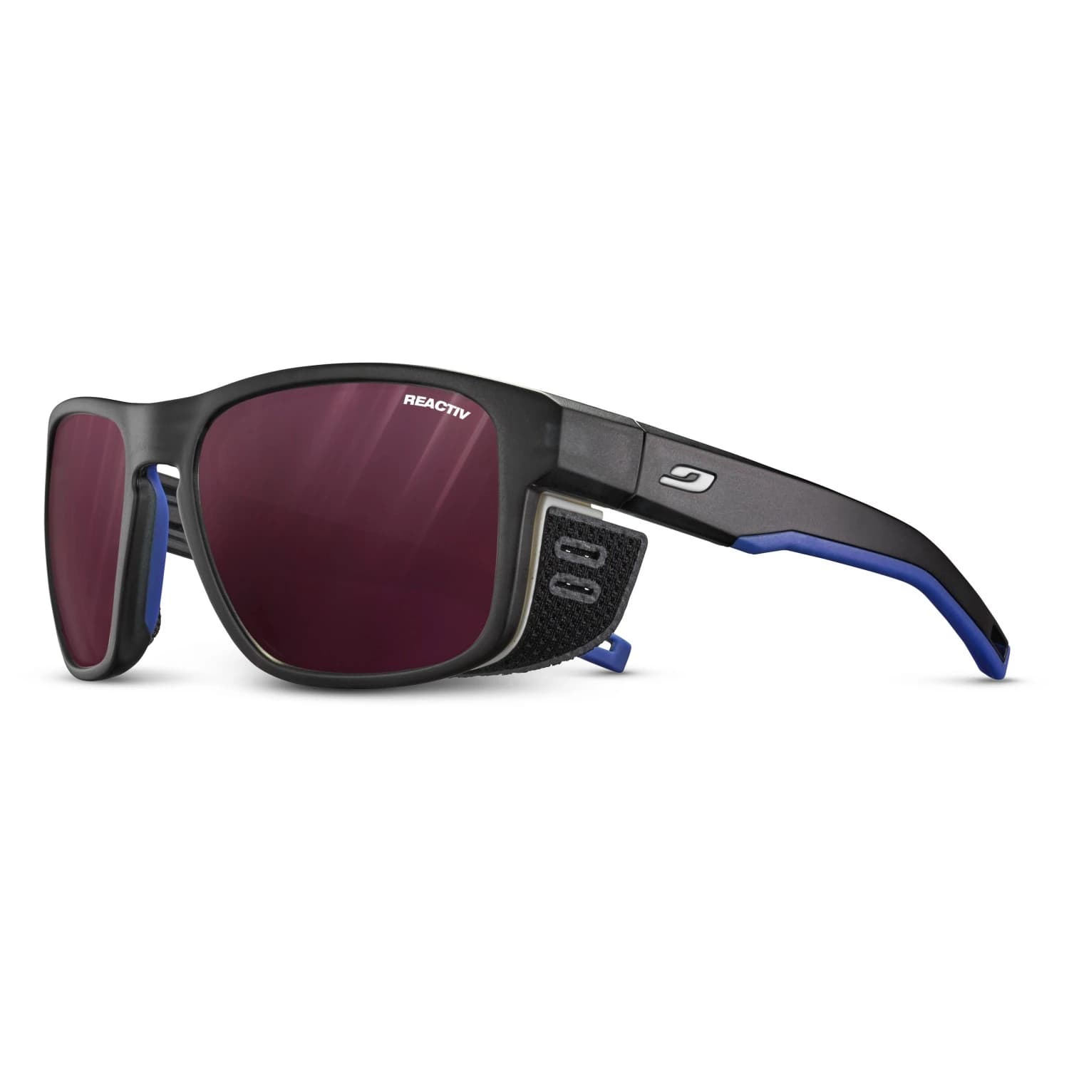 Алпийски очила Julbo Shield Reactiv S 0-4 High Contrast (VLT 4-86%) Glacier glasses - Black / Blue / White / Transparent