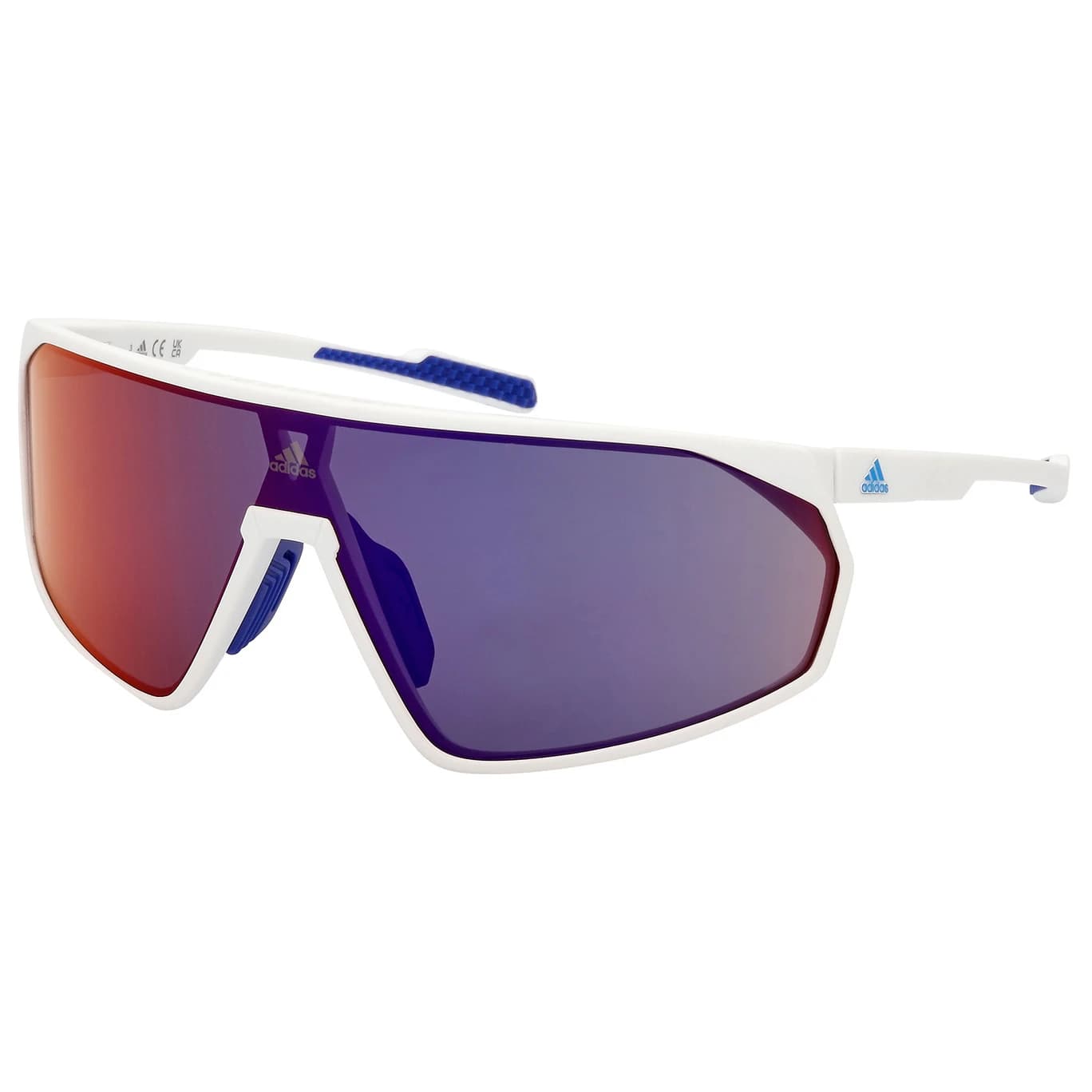 Мъжки очила за колоездене Adidas eyewear SP0074 Mirror Cat. 3 Cycling glasses - White / Gradient / Mirror Violet
