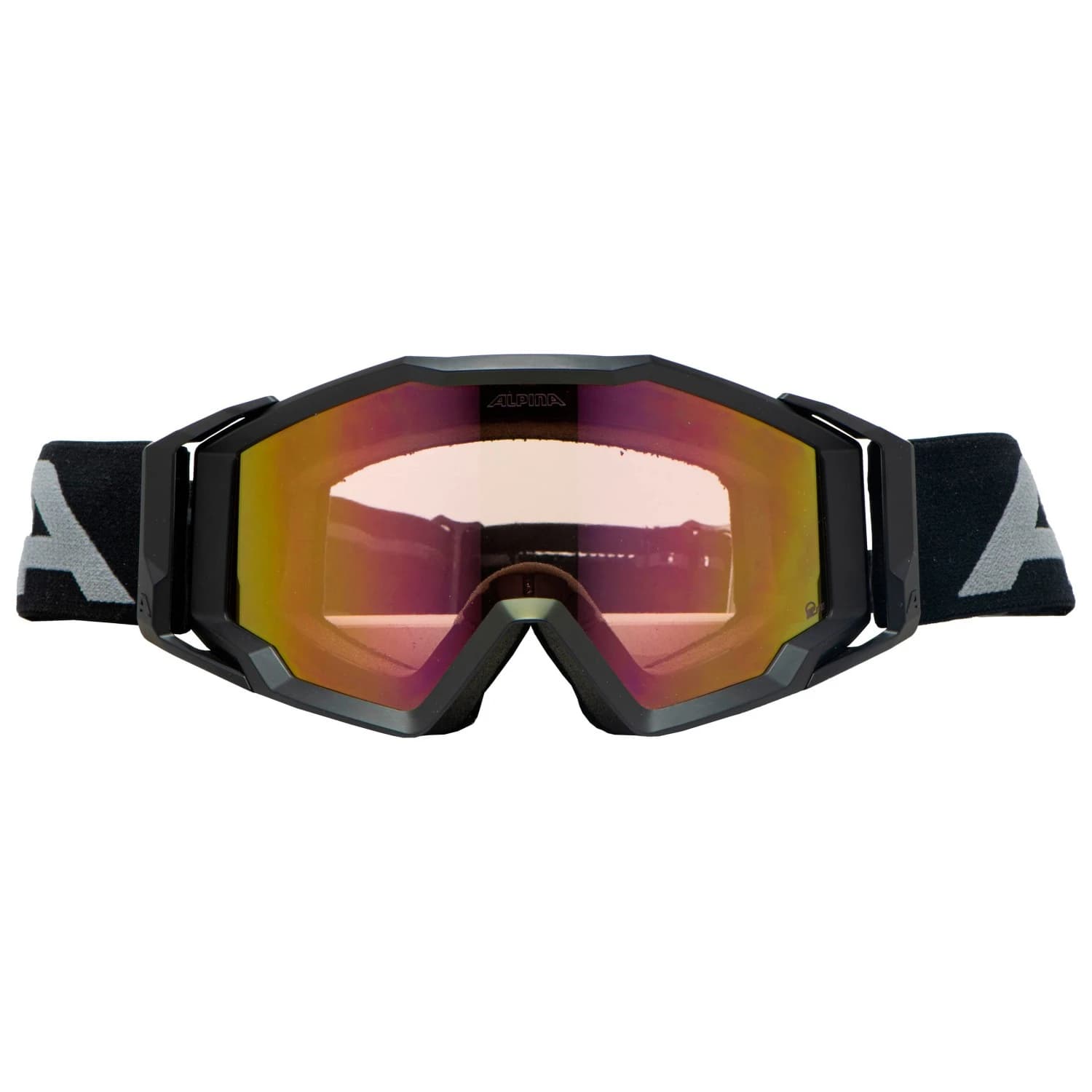 Маска Alpina Circus Q-Lite Mirror S1 (VLT 48%) + Clear S0 Goggles - Black Matt / Q-LITE Red Mirror