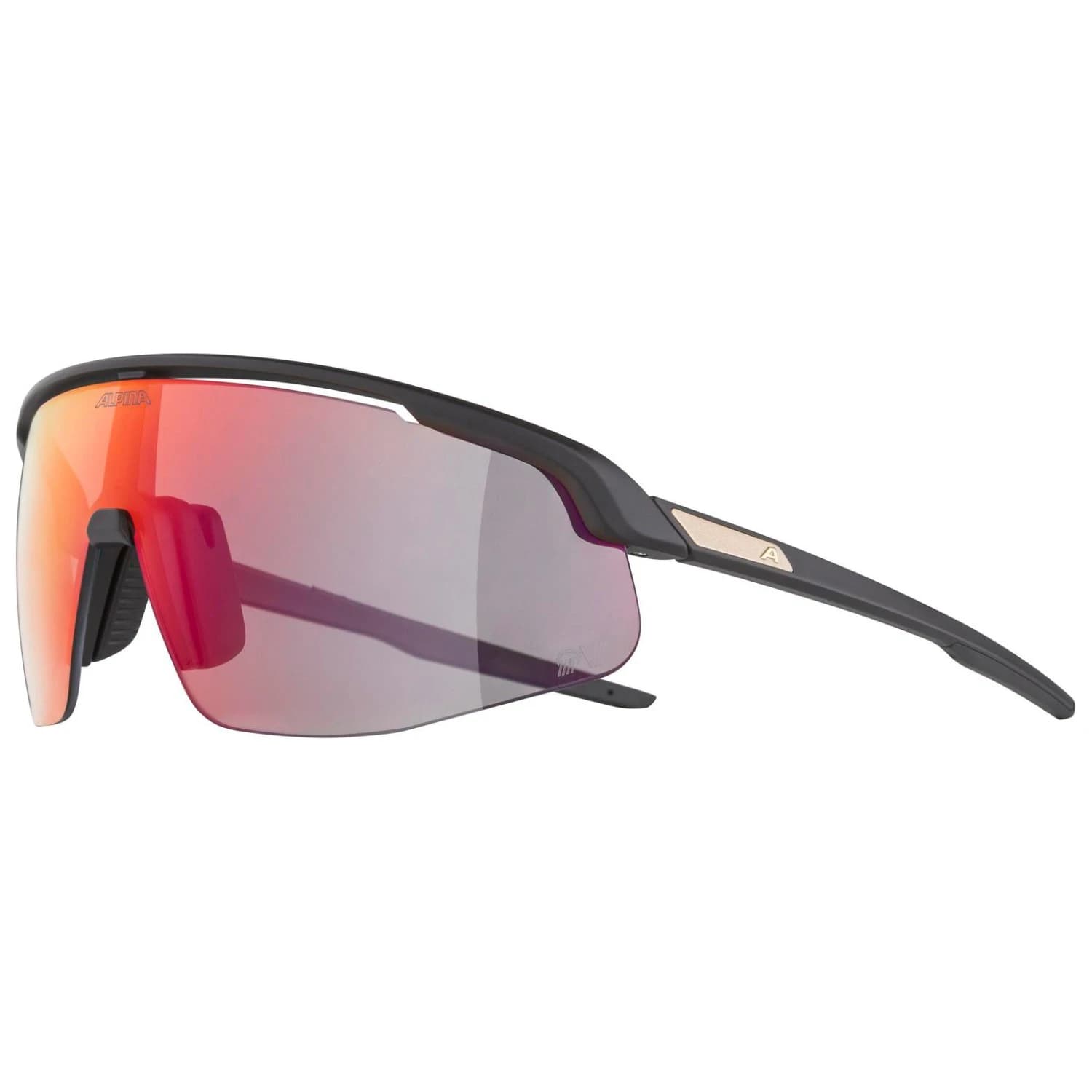 Слънчеви очила Alpina Turbo Pro QV Mirror Photochromic S1-3 Cycling glasses - Black Matt / QV Rainbow Mirror