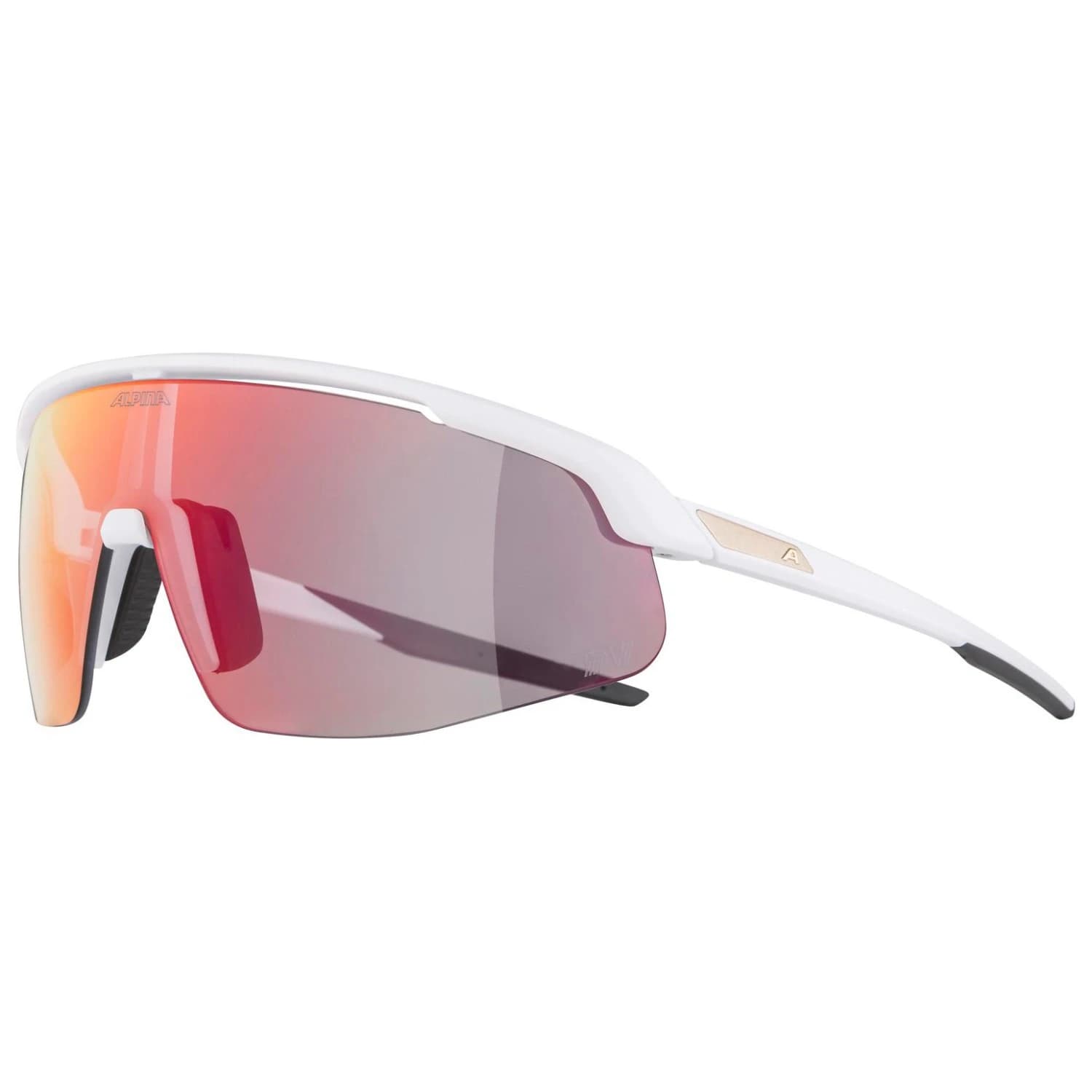 Слънчеви очила Alpina Turbo Pro QV Mirror Photochromic S1-3 Cycling glasses - White Matt / QV Rainbow Mirror