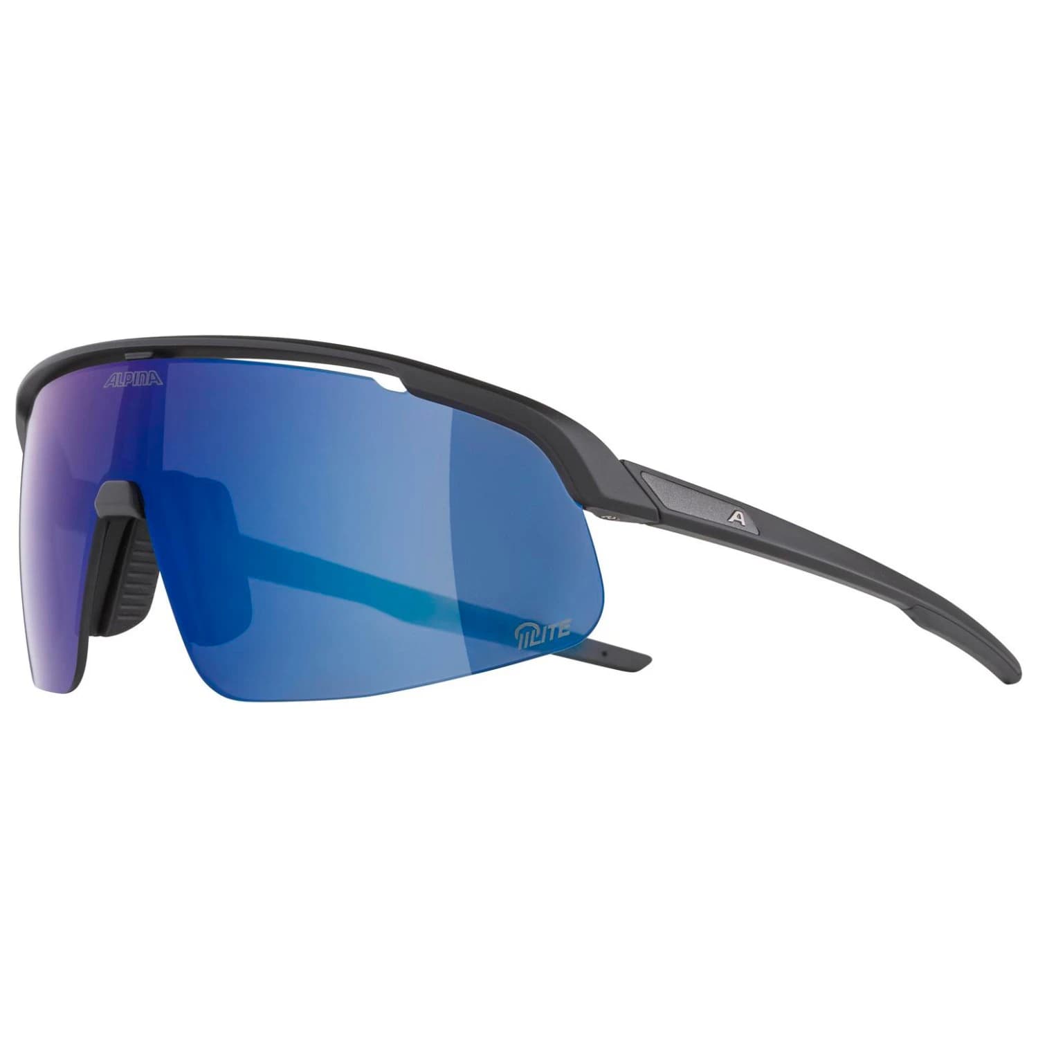 Слънчеви очила Alpina Turbo Pro S Q-Lite Mirror S3 Cycling glasses - Black Matt / Q-LITE Grey / Blue Mirror
