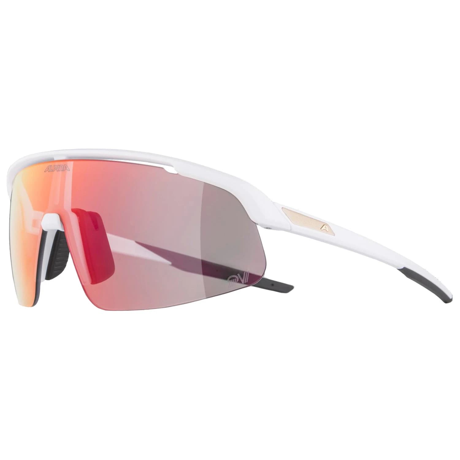 Слънчеви очила Alpina Turbo Pro S QV Mirror Photochromic S1-3 Cycling glasses - White Matt / QV Rainbow Mirror