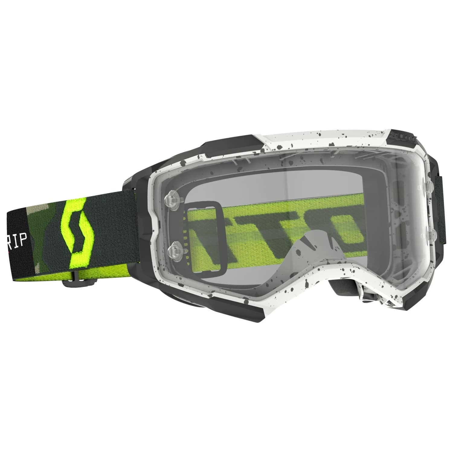 Маска Scott Fury Deathgrip 2 S0 Goggles - Grey / Yellow / Glas: Clear