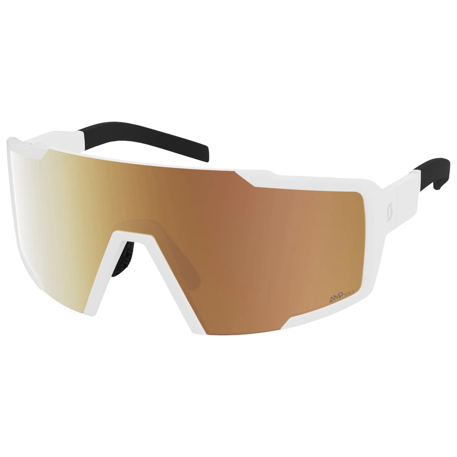 Очила за колоездене Scott Sunglasses Shield Light Sensitive S1-3 Cycling glasses - White Matt / Glas: AMP Gold Chrome