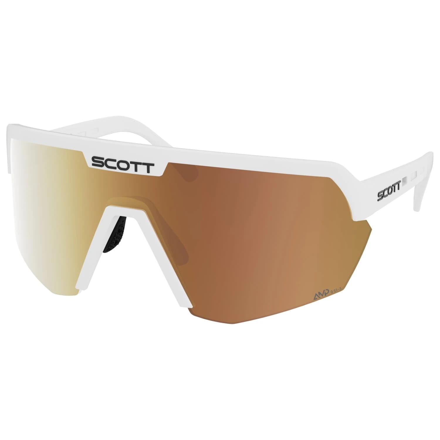 Очила за колоездене Scott Sunglasses Sport Shield Light Senisitive S1-3 Cycling glasses - White Matt / Glas: AMP Gold Chrome