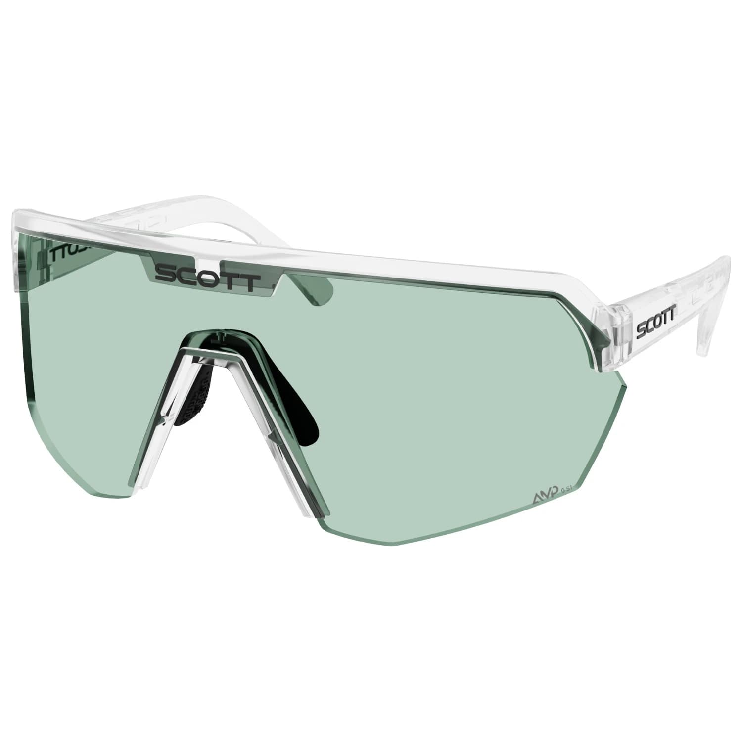 Очила за колоездене Scott Sunglasses Sport Shield S1 Cycling glasses - Translucent / Glas: AMP Green