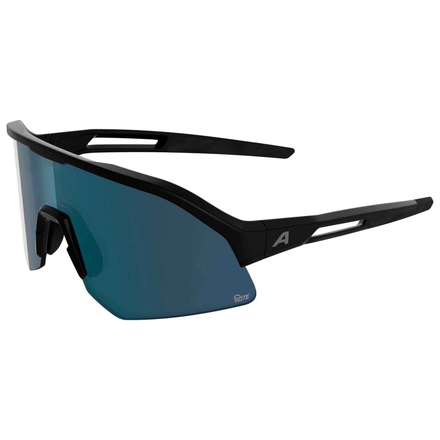 Очила за колоездене Alpina Sonic HR M Q-Lite Mirror S3 Cycling glasses - Black Matt / Q-Lite Blue Mirror