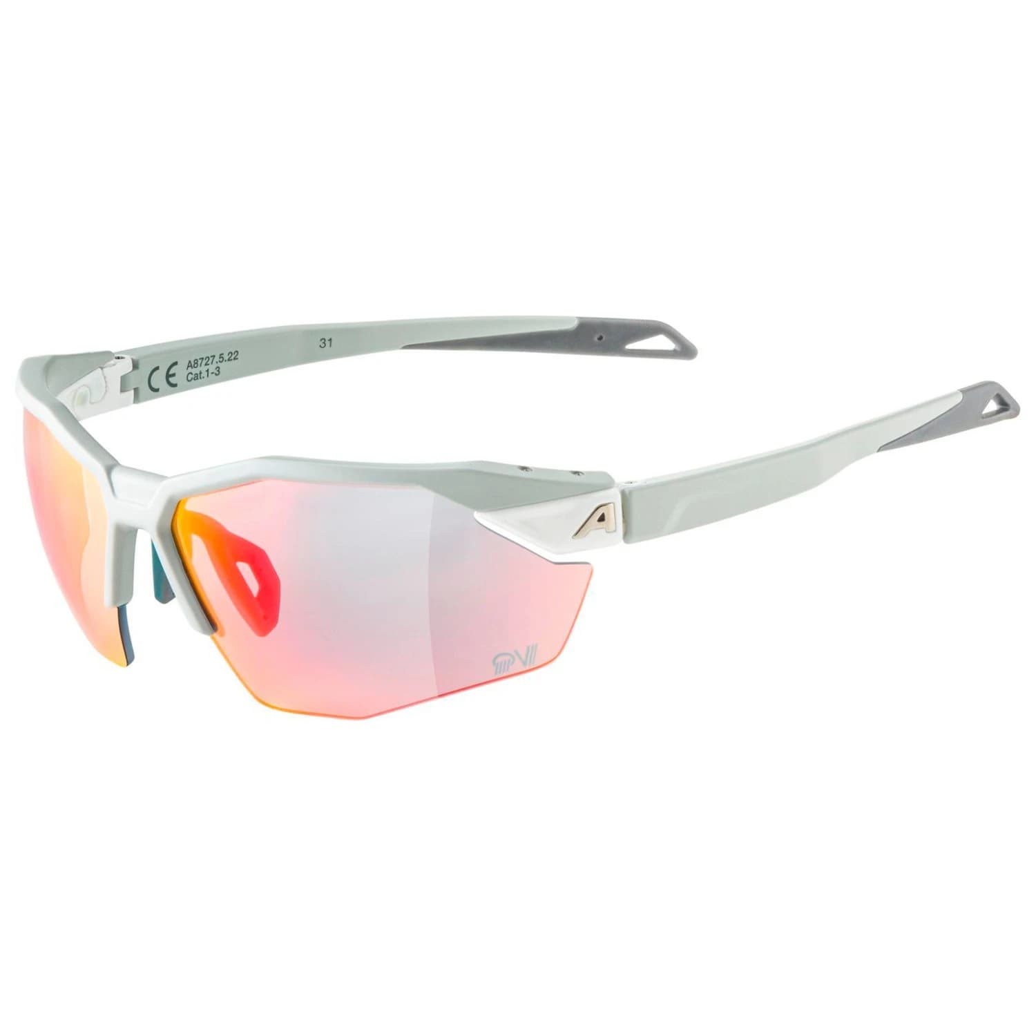 Очила за колоездене Alpina Twist Six S HR QV Mirror S1-3 Fogstop Cycling glasses - Smoke / Grey Matt / QV Rainbow Mirror