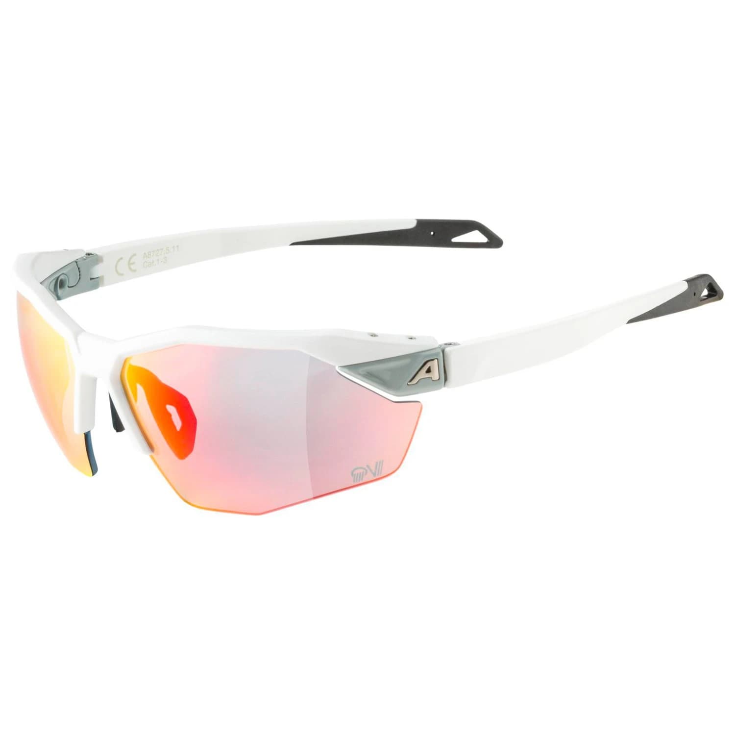 Очила за колоездене Alpina Twist Six S HR QV Mirror S1-3 Fogstop Cycling glasses - White Matt / QV Rainbow Mirror