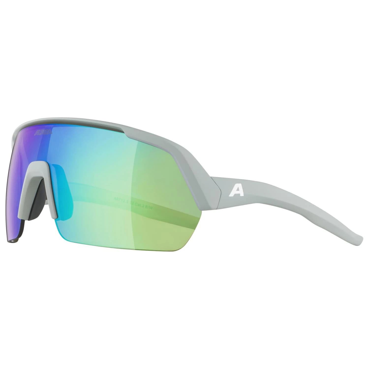 Очила за колоездене Alpina Turbo HR Mirror S2 w/ Fogstop Cycling glasses - Smoke / Grey Matt / Green Mirror