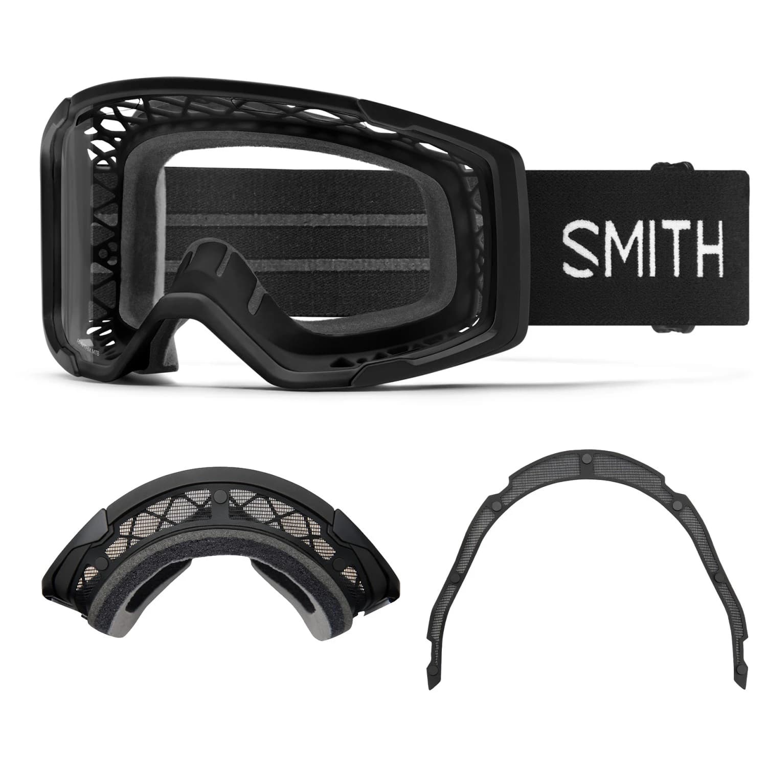Маска Smith Rhythm MTB S0 + Dirt Screen Goggles - Black / Clear