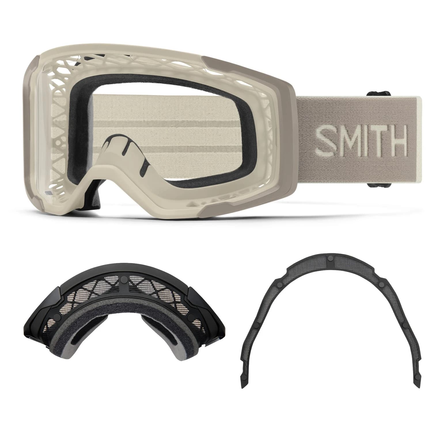 Маска Smith Rhythm MTB S0 + Dirt Screen Goggles - Chalk / Clear