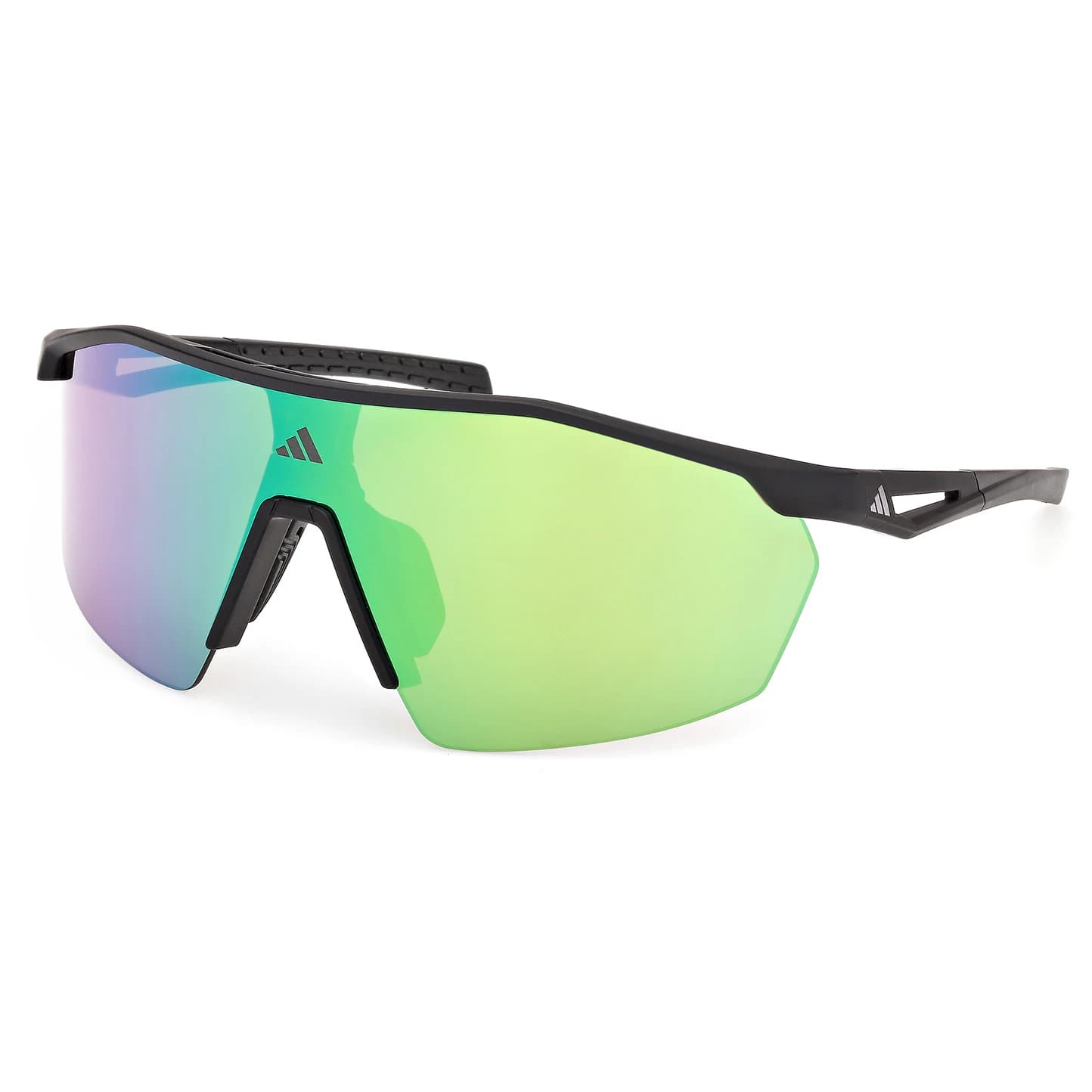 Мъжки очила за колоездене Adidas eyewear Anemos Light Mirror S3 Cycling glasses - Matte Black / Green Mirror