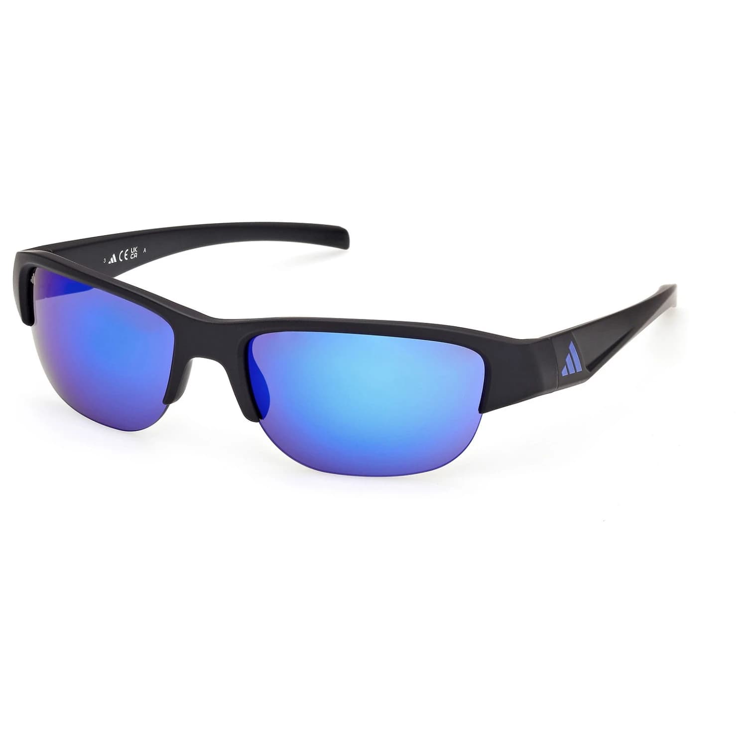Мъжки очила за колоездене Adidas eyewear ES0006 Mirror S3 Cycling glasses - Matte Black / Blue Mirror
