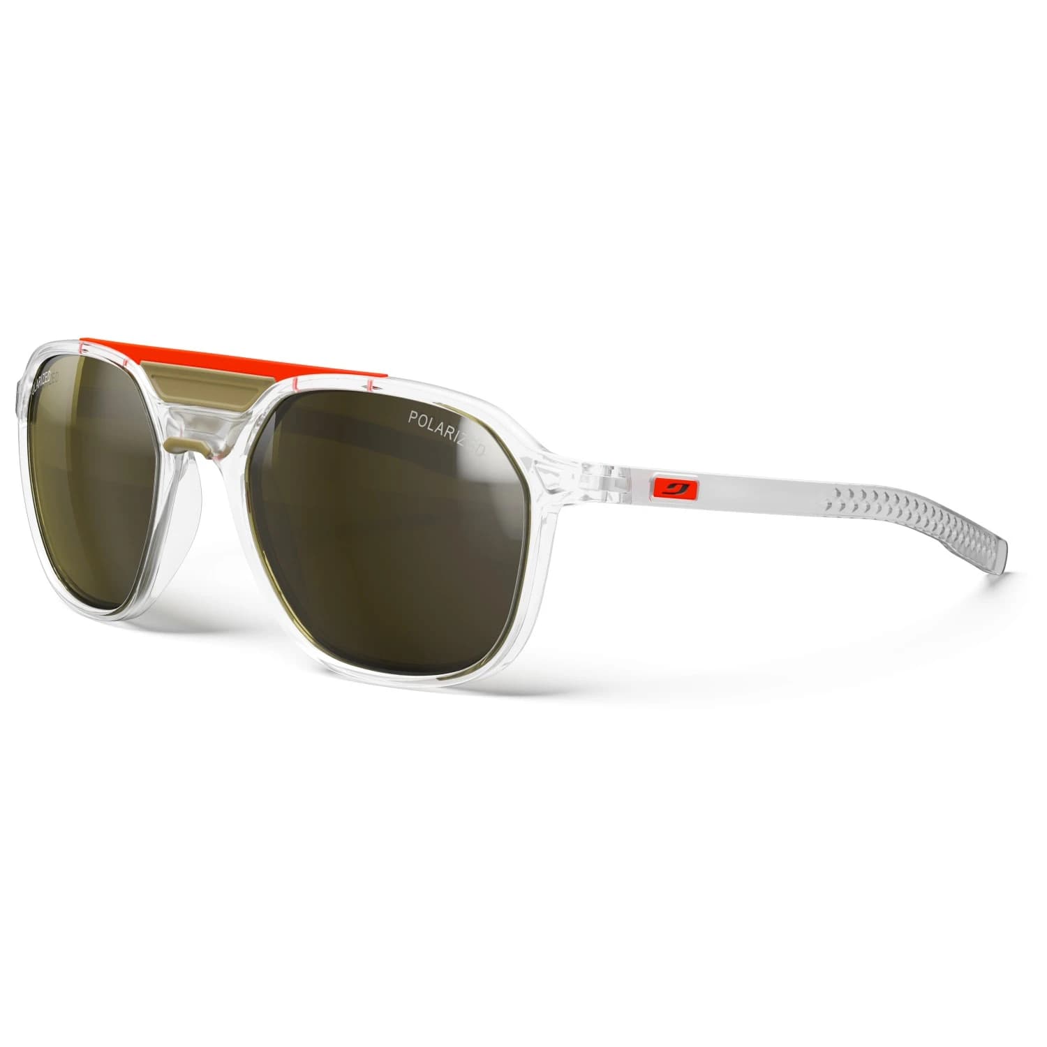 Слънчеви очила Julbo Slack Cover Spectron Polarized S3 Sunglasses - Crystal / Camel / Brown / Silver Flash