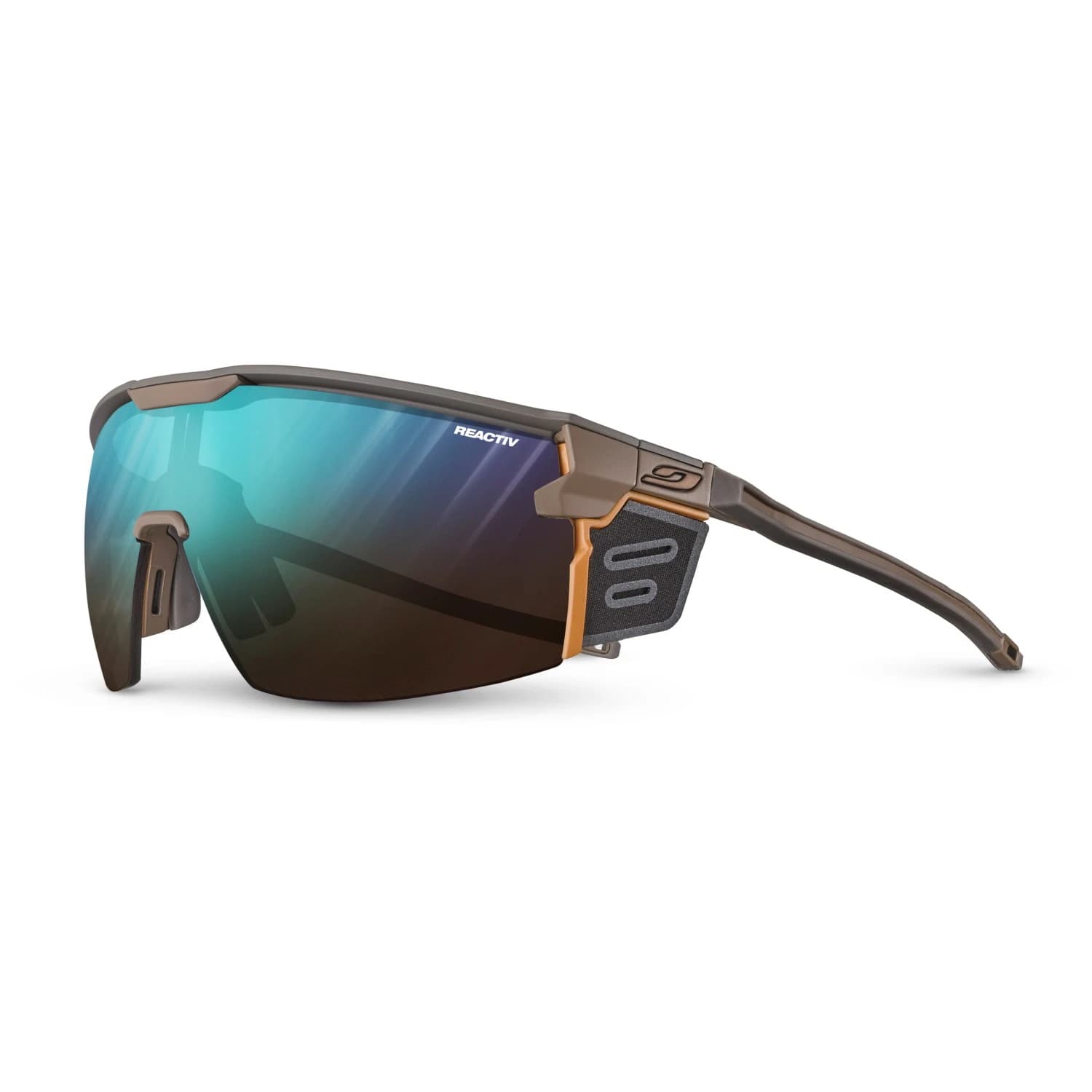 Алпийски очила Julbo Ultimate Cover Reactiv S2-4 Glacier glasses - Brown / Orange / Brown / Blue Flash