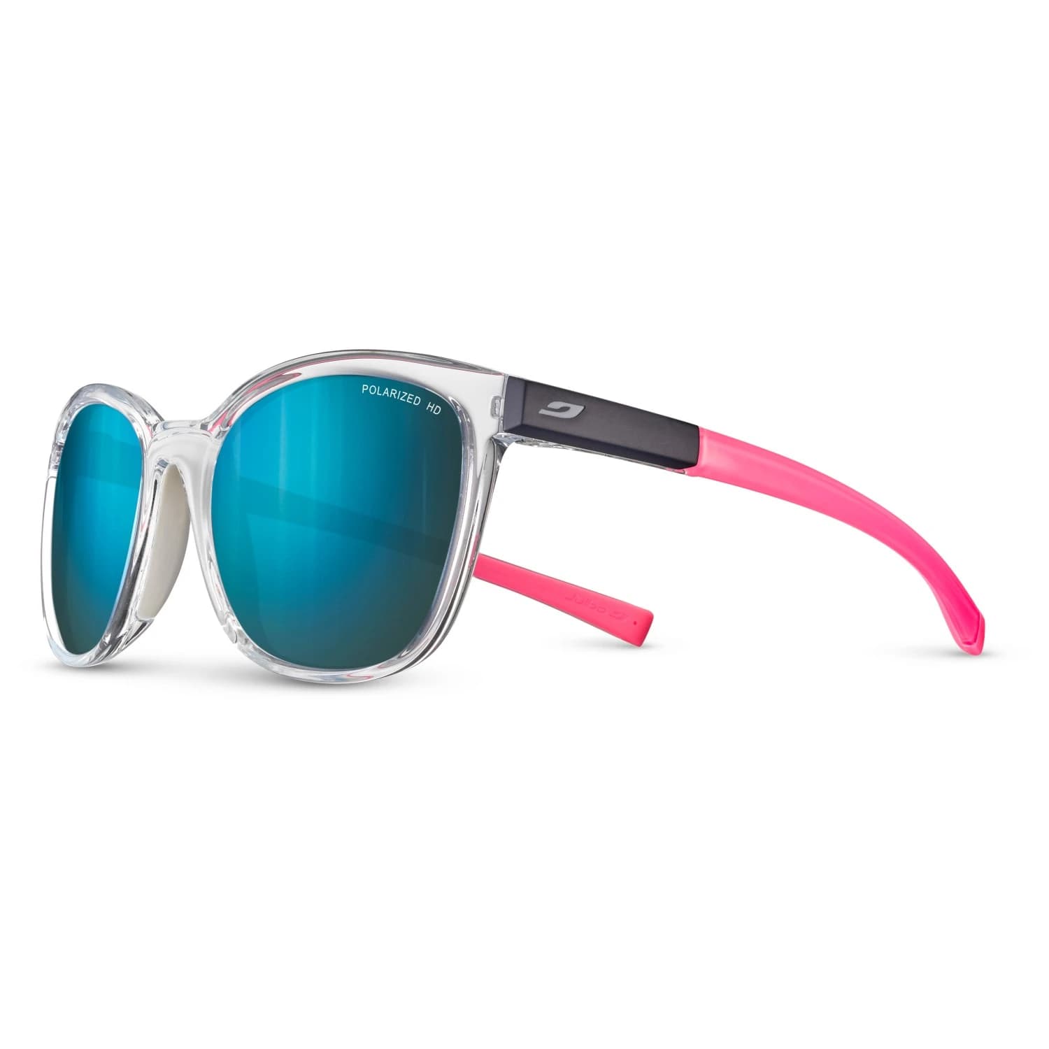 Дамски слънчеви очила Julbo Women's Spark Spectron HD Polarized S3 Sunglasses - Crystal / Neon Pink / Multilayer Blue