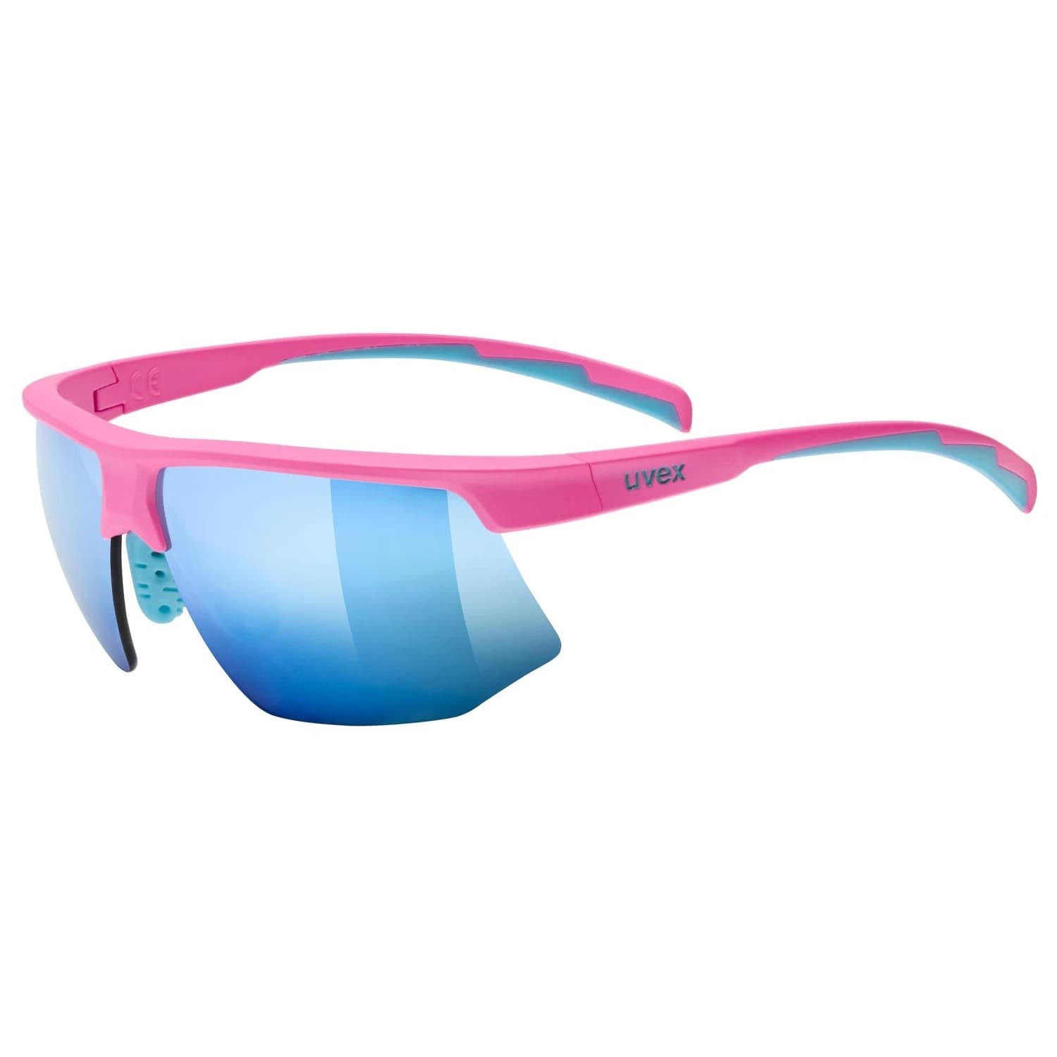 Очила за колоездене Uvex Aerios Mirror S3 Cycling glasses - Pink Matt / Blue Mirror