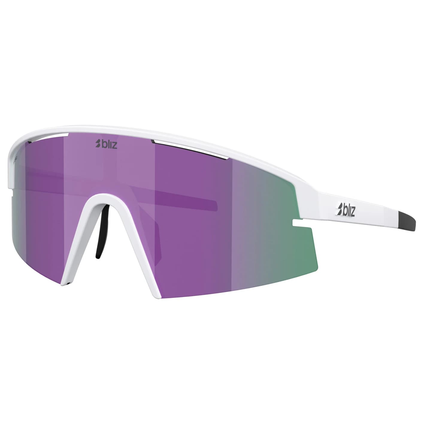 Очила за колоездене Bliz P006S Mirror S3 Cycling glasses - Matte White / Smoke / Purple Mirror