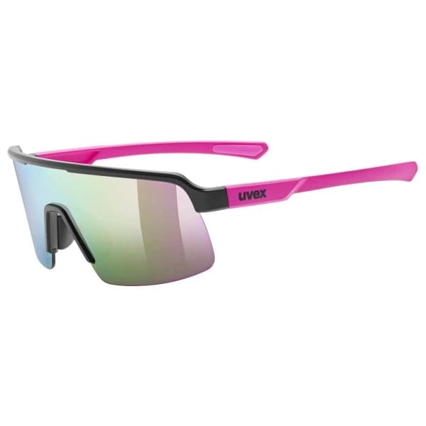 Детски очила за колоездене Uvex Kid's Dyrt Junior Mirror S3 Cycling glasses - Black Pink Mat / Pink Mirror