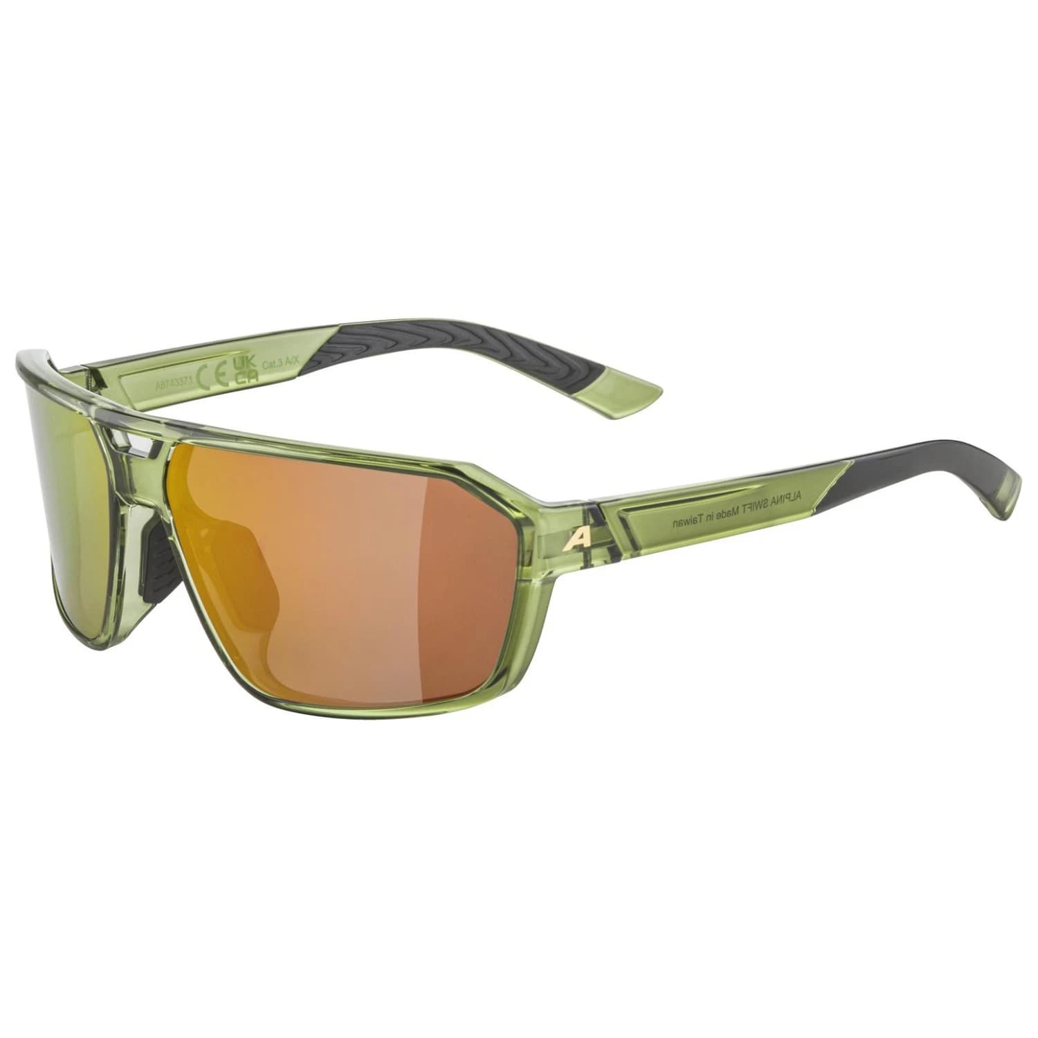 Слънчеви очила Alpina Swift Mirror S2 Sunglasses - Green Transparent Gloss / Gold Mirror