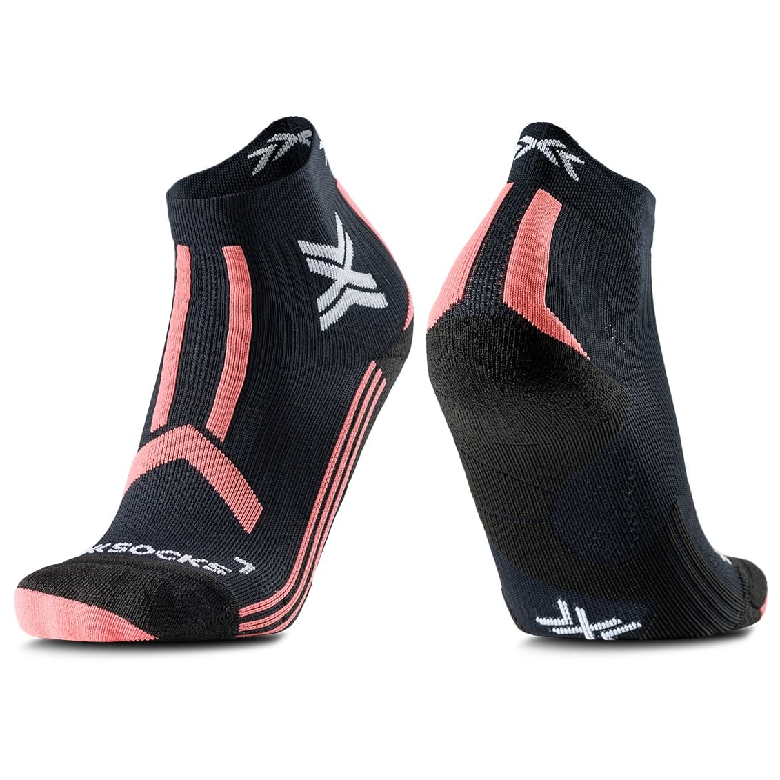 Дамски чорапи за бягане X-Socks Women's Trailrun Discover Ankle Running socks - X Black / Dusty Rose