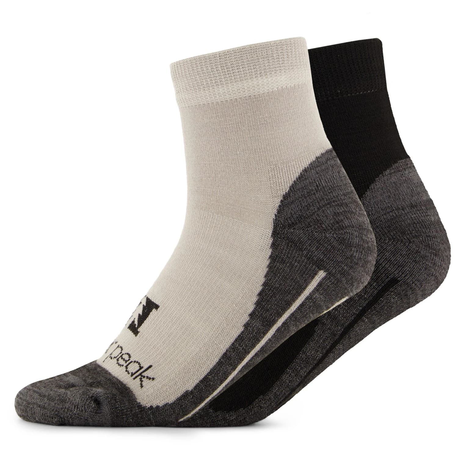 Спортни чорапи Heber Peak EvergreenHe. Hiking Quarter Socks 2-Pack Sports socks - Black / Grey