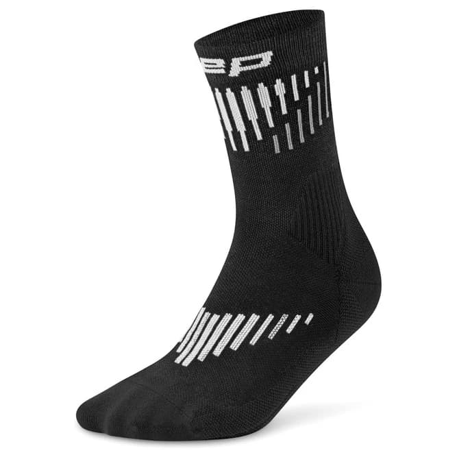 Мъжки компресионни чорапи CEP Core Run Merino Mid Cut 3.0 Compression socks - Black / White