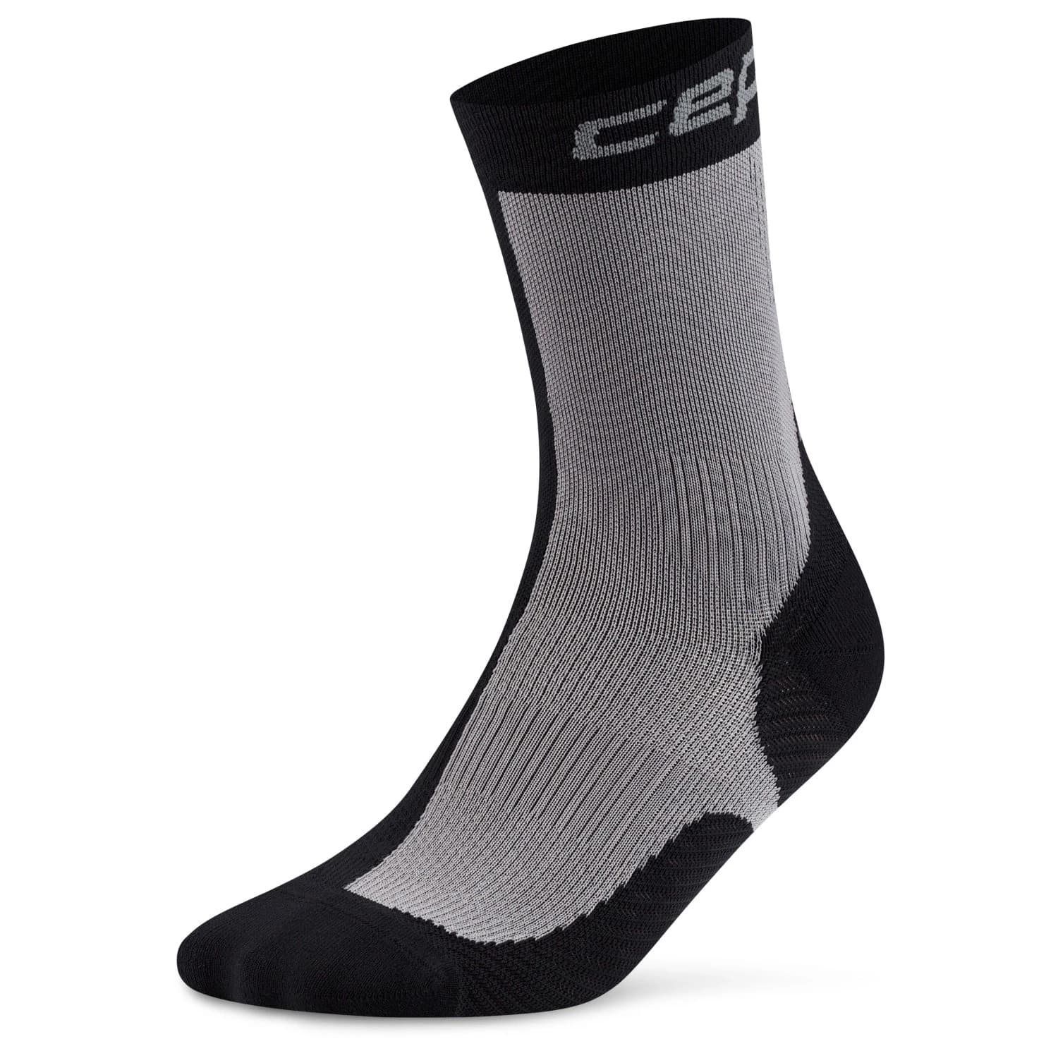 Дамски чорапи за бягане Cep Women's Run Edition Half&Half Mid Cut 5.0 Running socks - Black / Grey