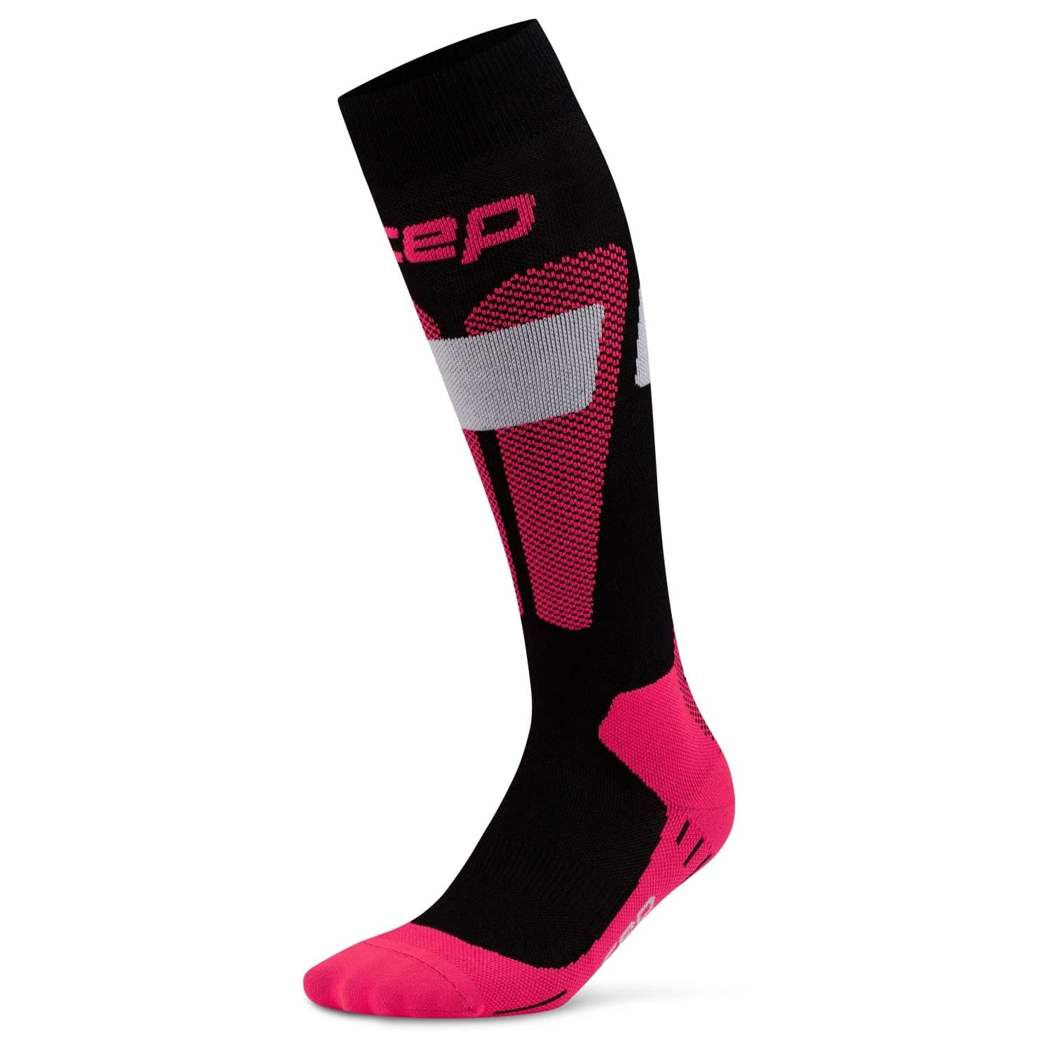 Ски чорапи CEP Women's Ski Merino Tall 3.0 Ski socks - Black / Pink