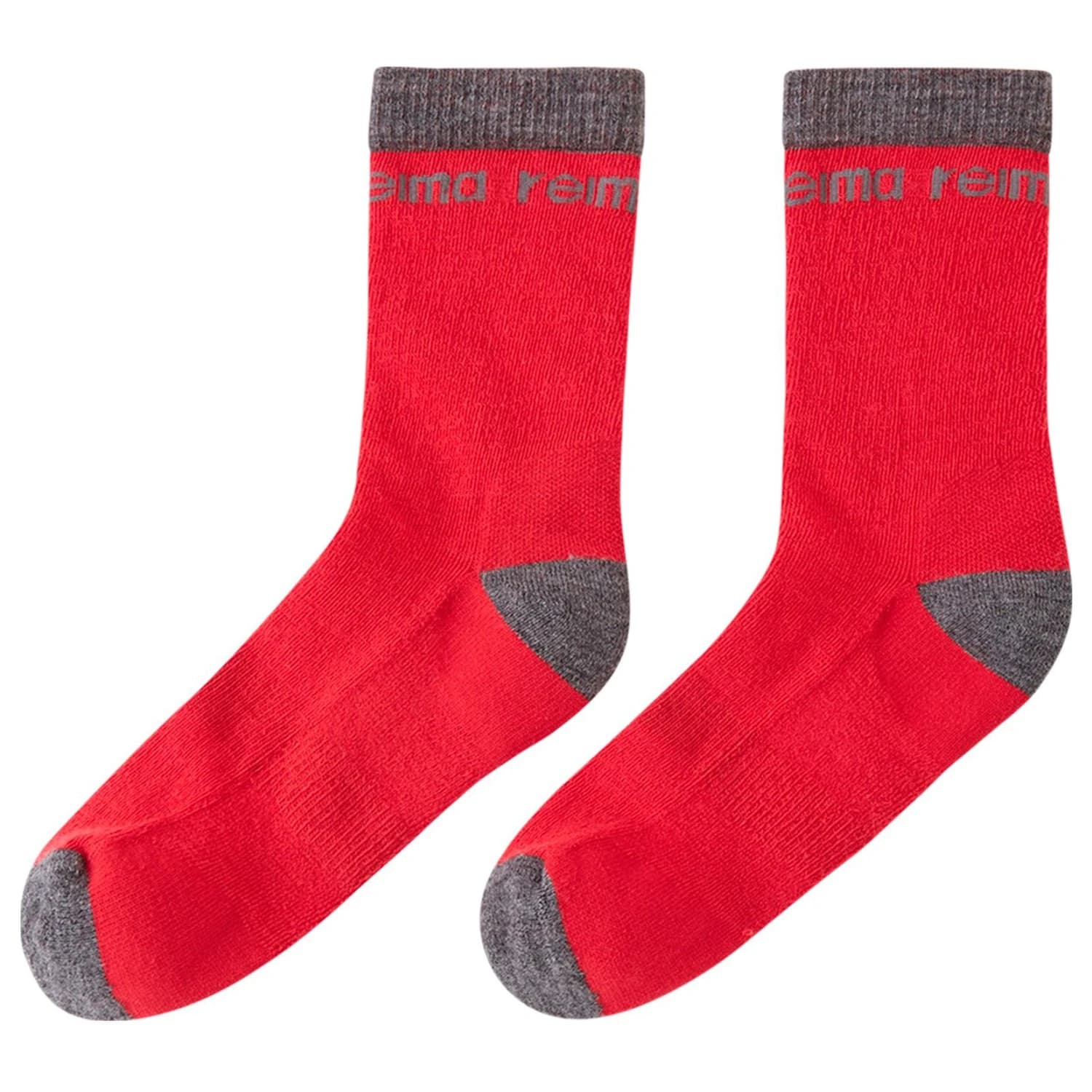 Детски мериносови чорапи Reima Kid's Saapas Merino socks - Reima Red II