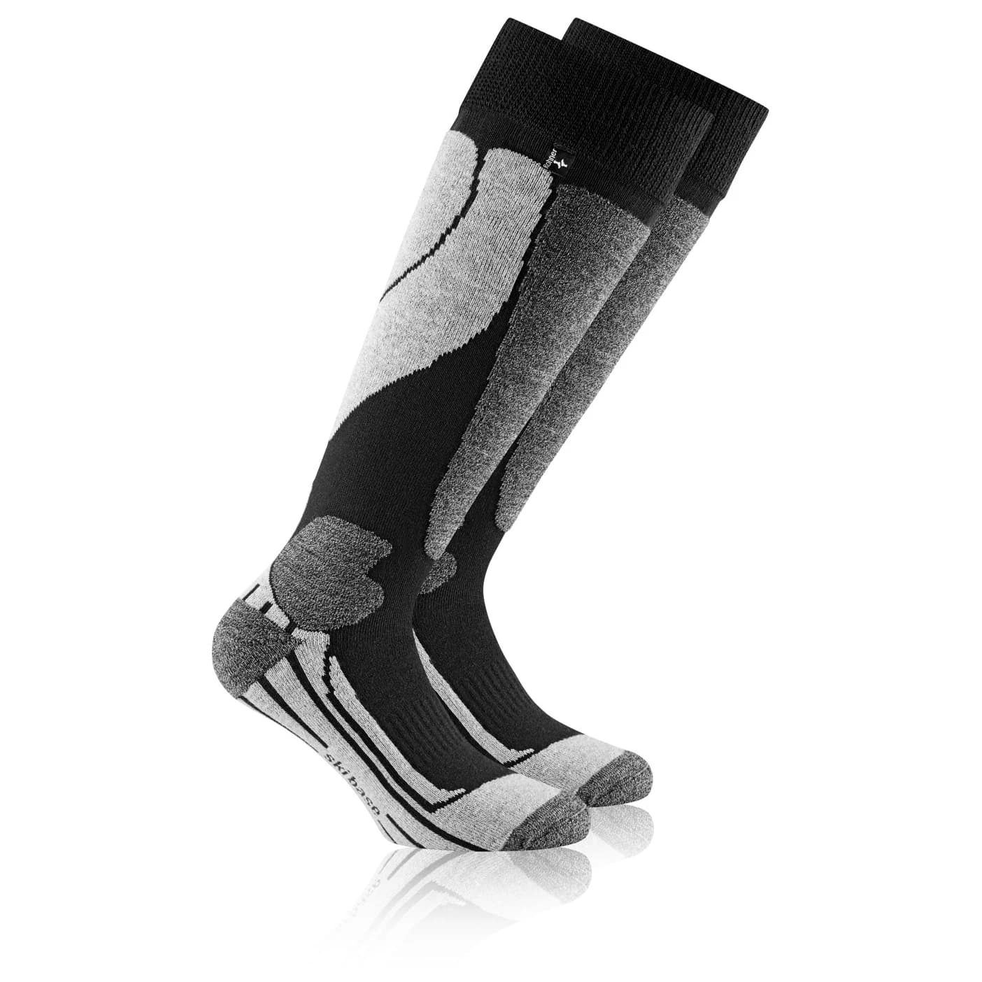 Ски чорапи Rohner Ski Base L/R Ski socks - Schwarz / Grau