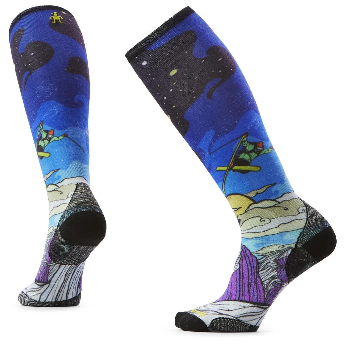 Дамски ски чорапи Smartwool Women's Ski Zero Cushion Galactic Ski Print OTC Ski socks - Deep Navy