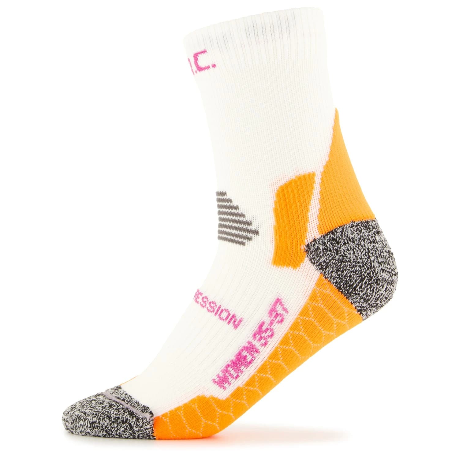 Дамски компресионни чорапи P.A.C. Women's RN 6.0 Running Pro Mid Compression Compression socks - White