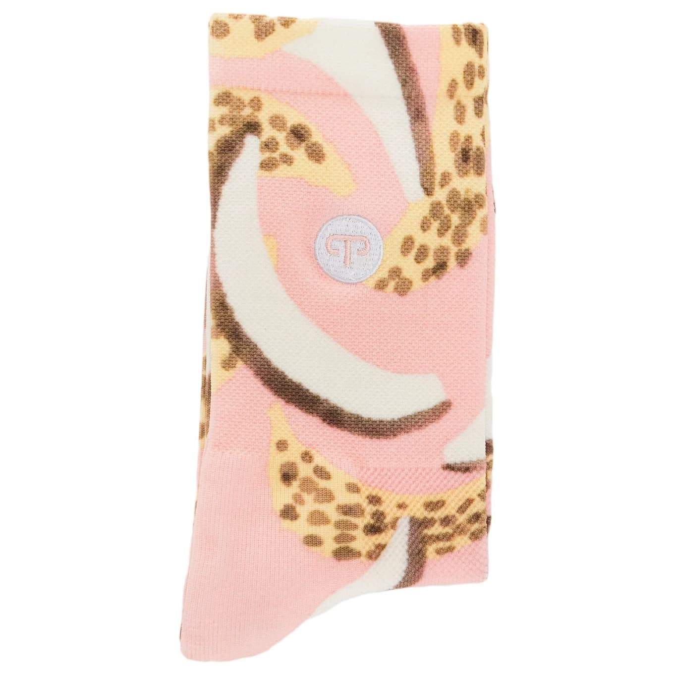 Дамски чорапи за колоездене PEPPERMINT Women's Signature Socks Print Cycling socks - Bananarama Grapefruit