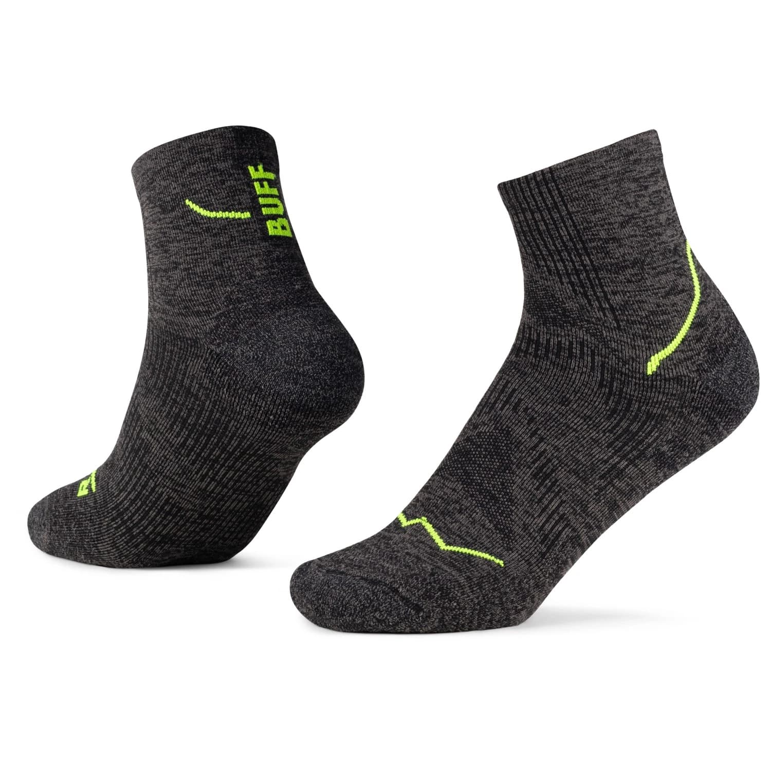 Чорапи за бягане Buff Dryflx Quarter Sock Running socks - Black