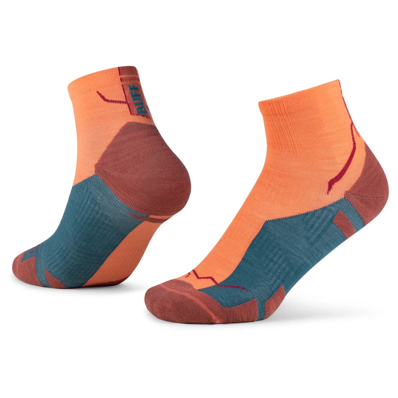 Мериносови чорапи Buff Merino Lightweight Quarter Sock LWQ4 Merino socks - Flamingo