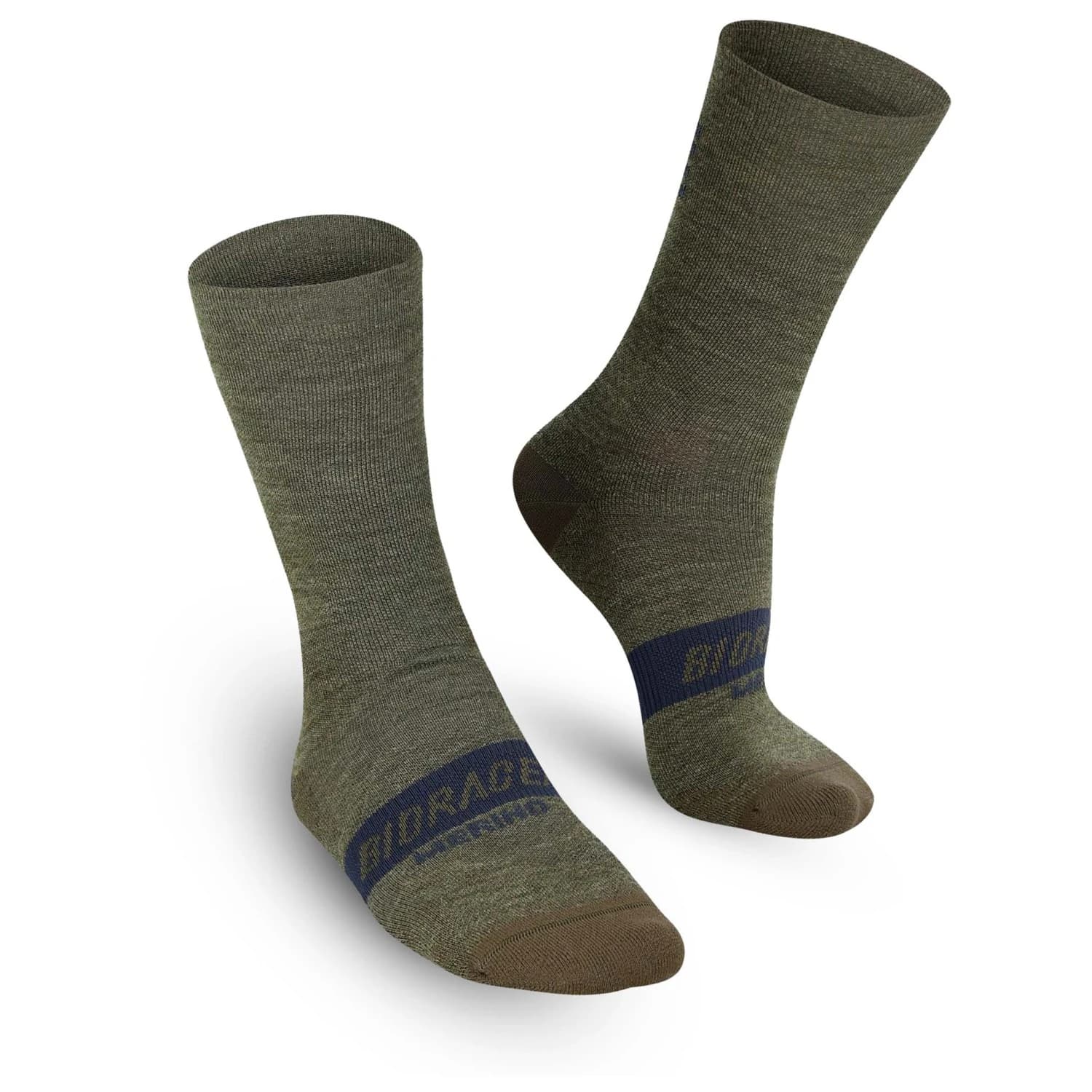 Чорапи за колоездене Bioracer Thermal Merino Socks Cycling socks - Olive