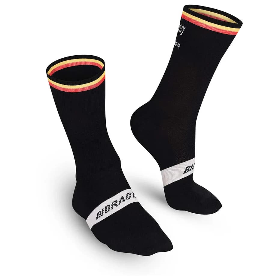 Чорапи за колоездене Bioracer Belgium Sock Knitted Cycling socks - Belgium Black