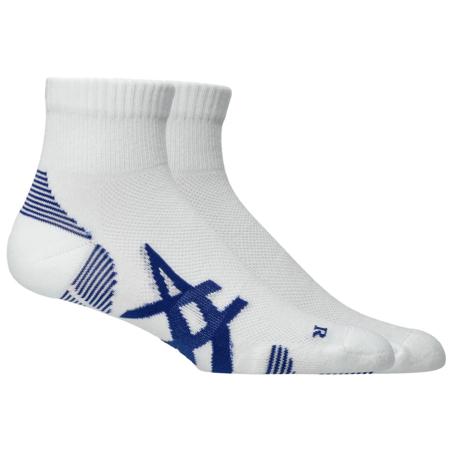 Чорапи за бягане Asics Cushioned Run Quarter Sock Running socks - Brilliant White / Asics Blue
