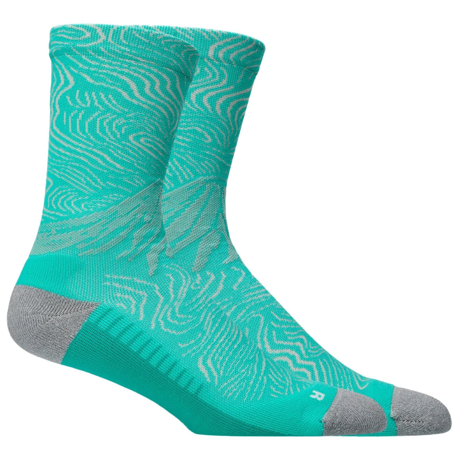 Чорапи за бягане Asics Fujitrail Graphic Crew Sock Running socks - Aurora Green / Light Dust