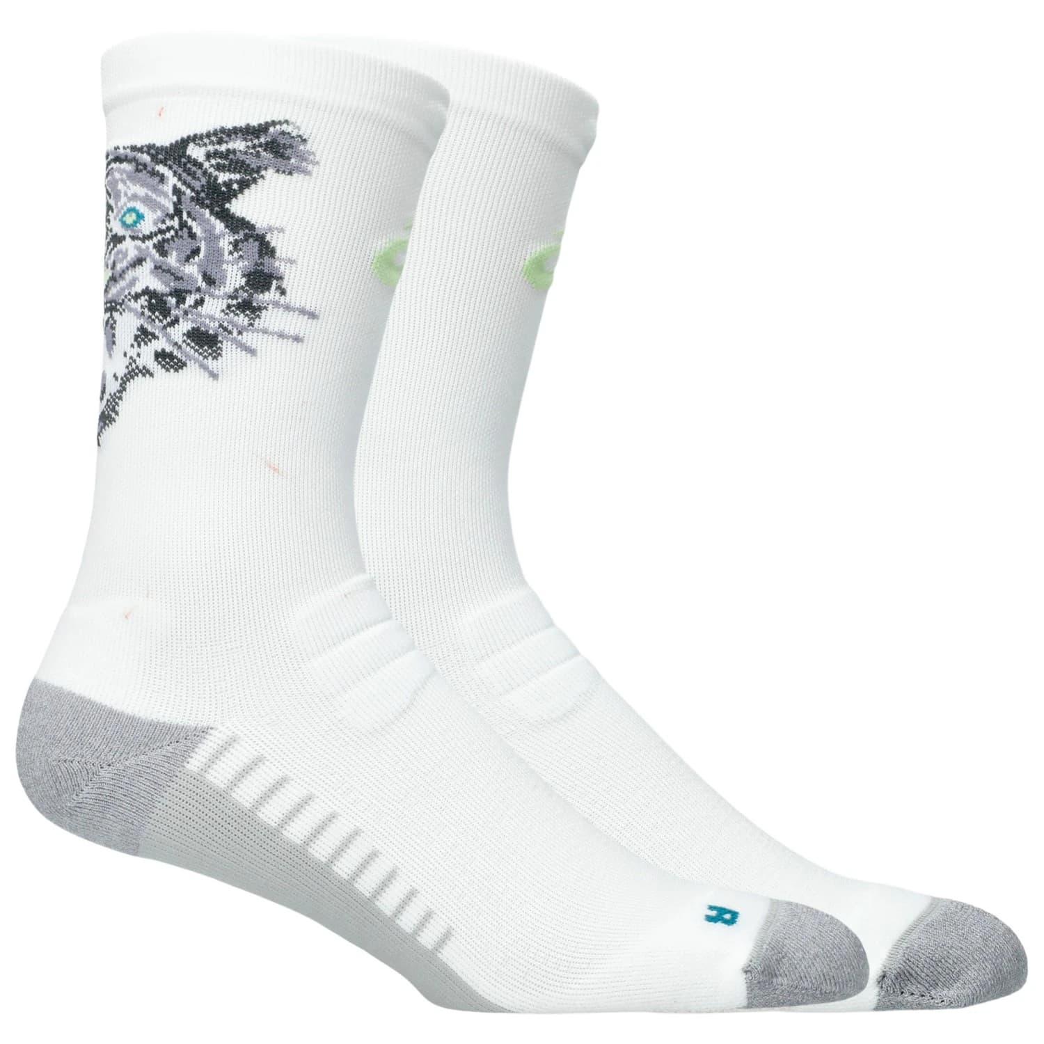 Чорапи за бягане Asics Performance Run Sock Crew Running socks - Brilliant White / Illuminate Yellow / F.Teal