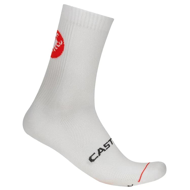 Чорапи за колоездене Castelli Entrata 12 Sock Cycling socks - White