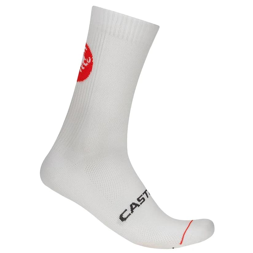Чорапи за колоездене Castelli Entrata 18 Sock Cycling socks - White